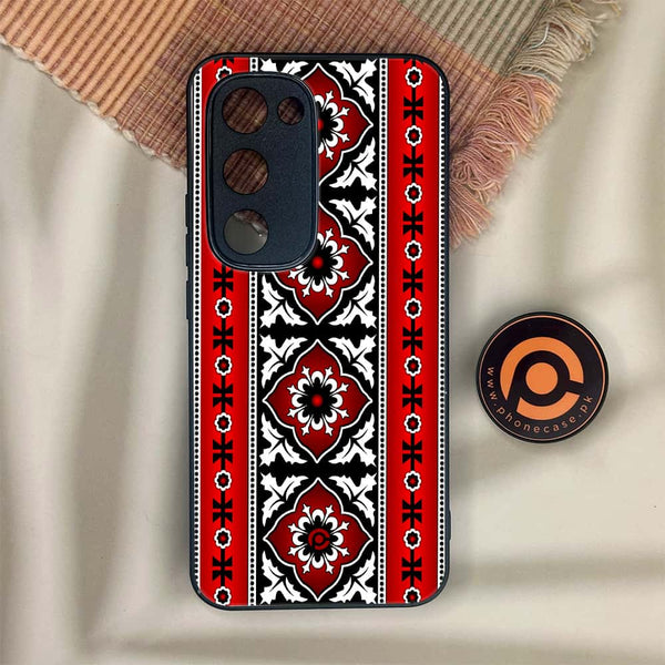 Tecno Spark 40 Pro Plus - Ajrak Design 1 - Premium Metal Printed soft Bumper shock Proof Case CS-7