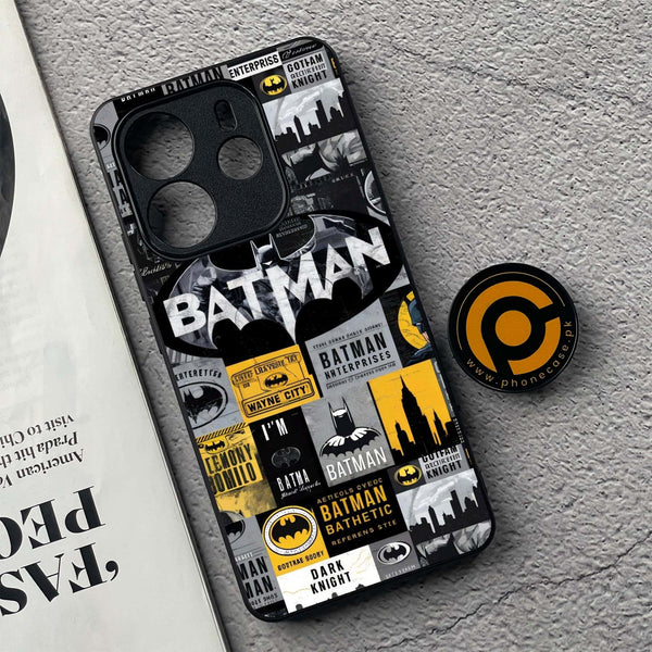 Xiaomi Redmi Note 14 - The Gotham Collage - Premium Printed Glass soft Bumper Shock Proof Case