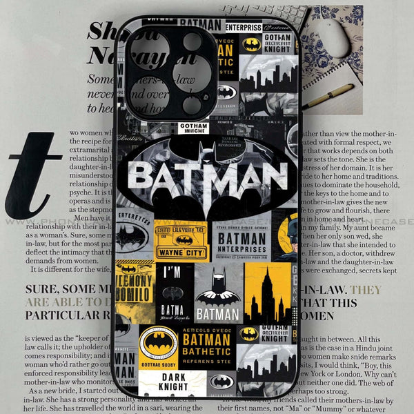 iPhone 15 Pro Max - The Gotham Collage - Premium Printed Glass soft Bumper shock Proof Case