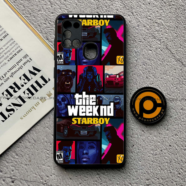 Samsung Galaxy A21s - The Weeknd Star Boy - Premium Printed Glass soft Bumper Shock Proof Case