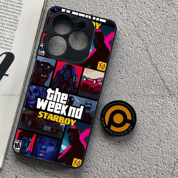 Infinix Smart 8 Pro - The Weeknd Star Boy - Premium Metal Printed soft Bumper shock Proof Case