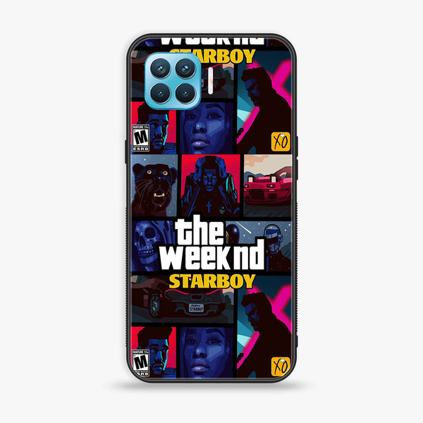 Oppo F17 - The Weeknd Star Boy - Premium Printed Glass soft Bumper shock Proof Case CS-34987