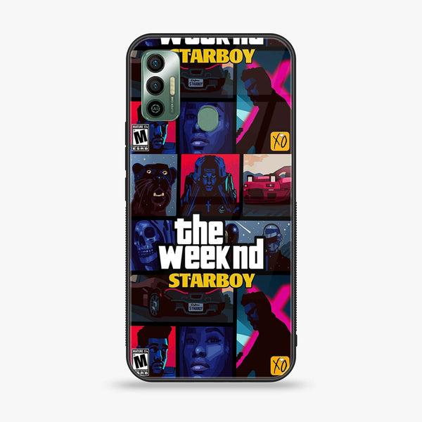 Tecno Spark 7 - The Weeknd Star Boy - Premium Printed Glass soft Bumper Shock Proof Case