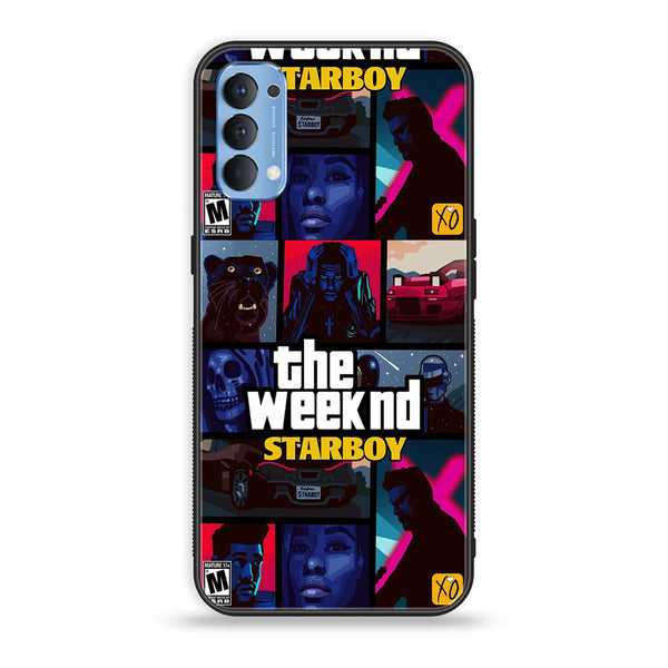 Oppo Reno 4 4G  - The Weeknd Star Boy  - Premium Printed Glass soft Bumper Shock Proof Case