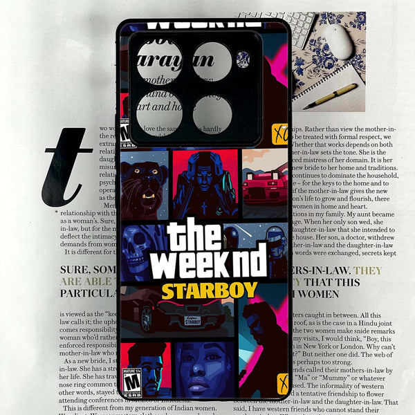 Infinix Note 40 Pro Plus - The Weeknd Star Boy - Premium Metal Printed soft Bumper shock Proof Case