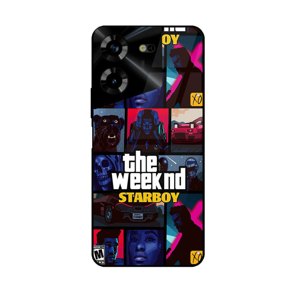 Tecno Pova 5 Pro - The Weeknd Star Boy -  Premium Printed Metal soft Bumper shock Proof Case