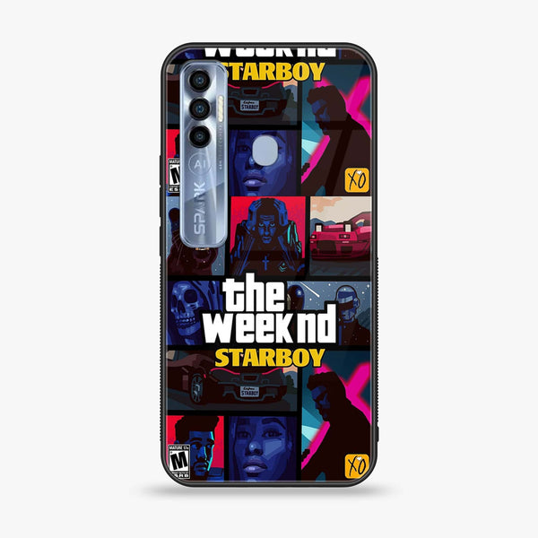 Tecno Spark 7 Pro - The Weeknd Star Boy - Premium Printed Glass soft Bumper Shock Proof Case