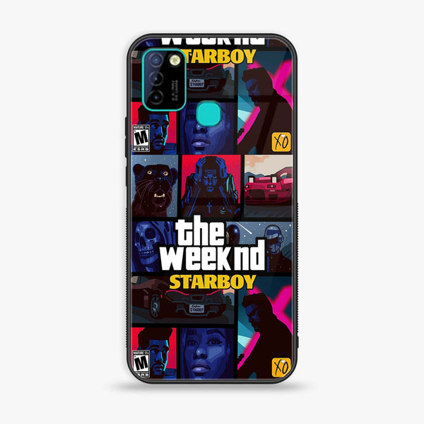 Infinix Smart 5 - The Weeknd Star Boy - Premium Printed Glass soft Bumper Shock Proof Case