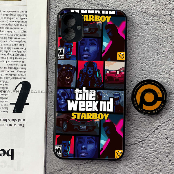 Samsung Galaxy A04e - The Weeknd Star Boy - Premium Printed Glass soft Bumper Shock Proof Case