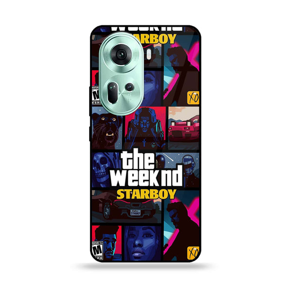 Oppo Reno 11 5G - The Weeknd Star Boy -  Premium Printed Metal soft Bumper shock Proof Case