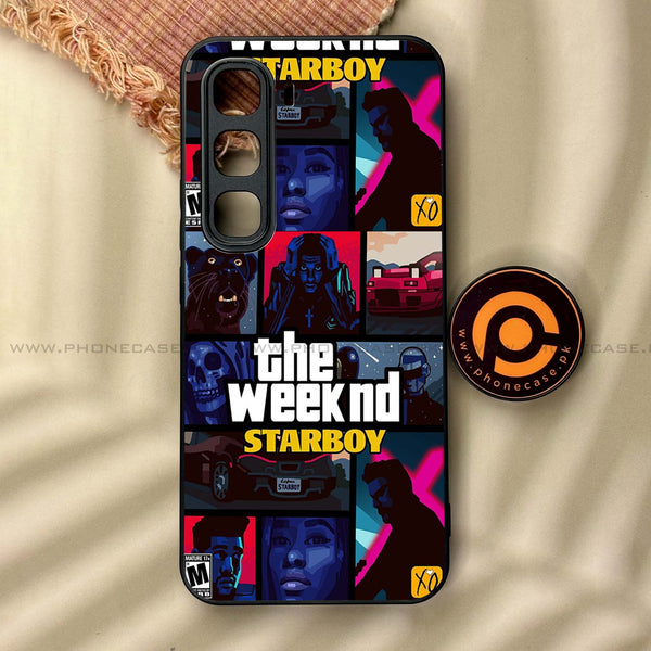 Infinix Hot 60 Pro - The Weeknd Star Boy - Premium Metal Printed soft Bumper shock Proof Case
