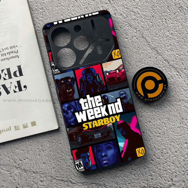 Tecno Pova 6 Pro - The Weeknd Star Boy - Premium Metal  Printed soft Bumper shock Proof Case