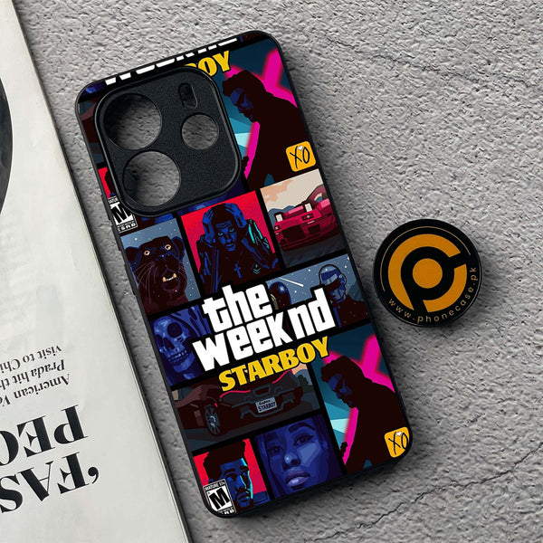 Xiaomi Redmi Note 14 - The Weeknd Star Boy - Premium Printed Glass soft Bumper Shock Proof Case