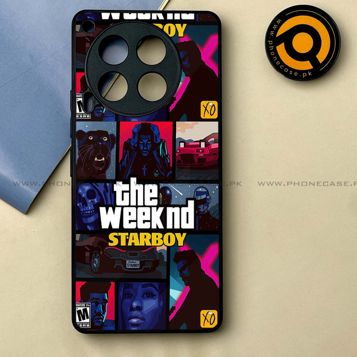 Tecno Camon 30 - The Weeknd Star Boy -  Premium Printed Metal soft Bumper shock Proof Case CS-45932
