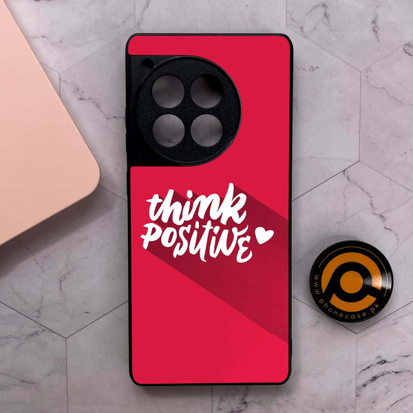 OnePlus 12R - Think Positive Design - Premium Metal Printed soft Bumper shock Proof Case