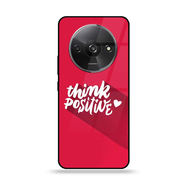 Xiaomi Redmi A3 - Think Positive Design -  Premium Printed Metal soft Bumper shock Proof Case