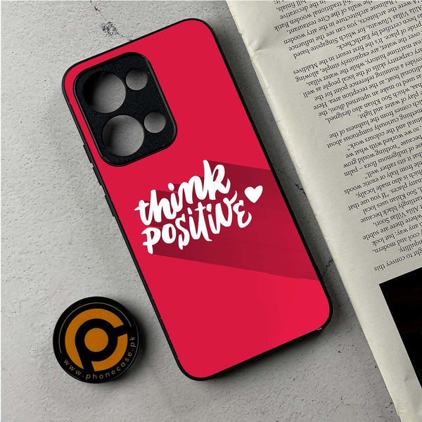 Oppo Reno 13 - Think Positive Design - Premium Metal Printed Soft Bumper Shockproof Case