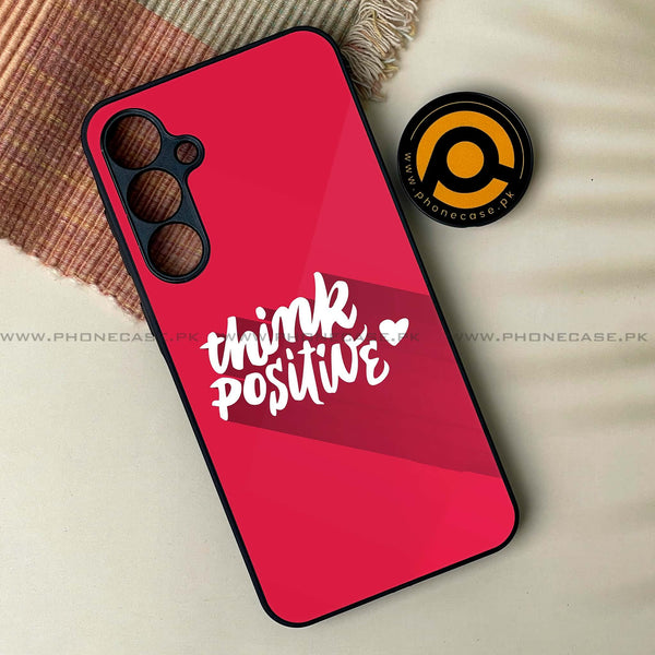 Samsung Galaxy A14 - Think Positive Design - Premium Printed Glass soft Bumper Shock Proof Case