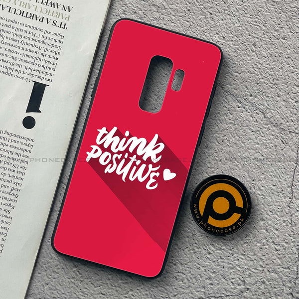 Samsung Galaxy S9 Plus - Think Positive Design - Premium Printed Glass soft Bumper Shock Proof Case