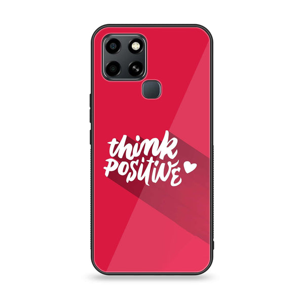 Infinix Smart 6 - Think Positive Design -  Premium Printed Metal soft Bumper shock Proof Case