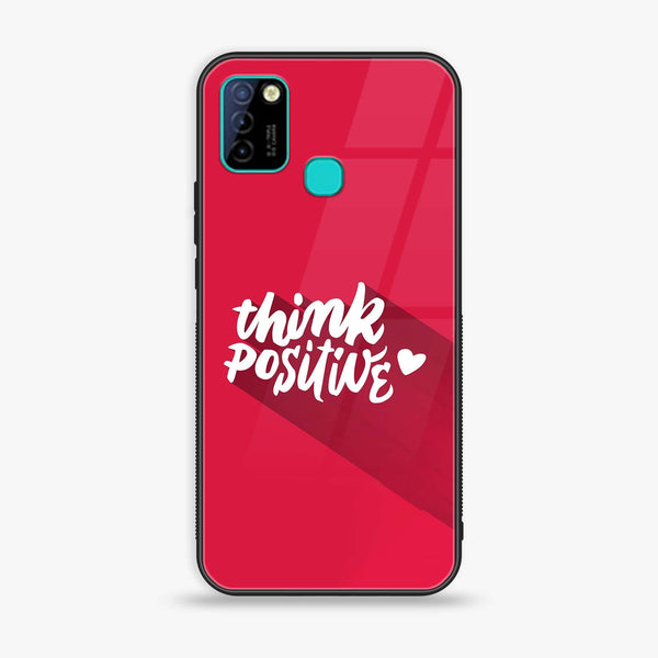 Infinix Smart 5 - Think Positive Design - Premium Printed Glass soft Bumper Shock Proof Case