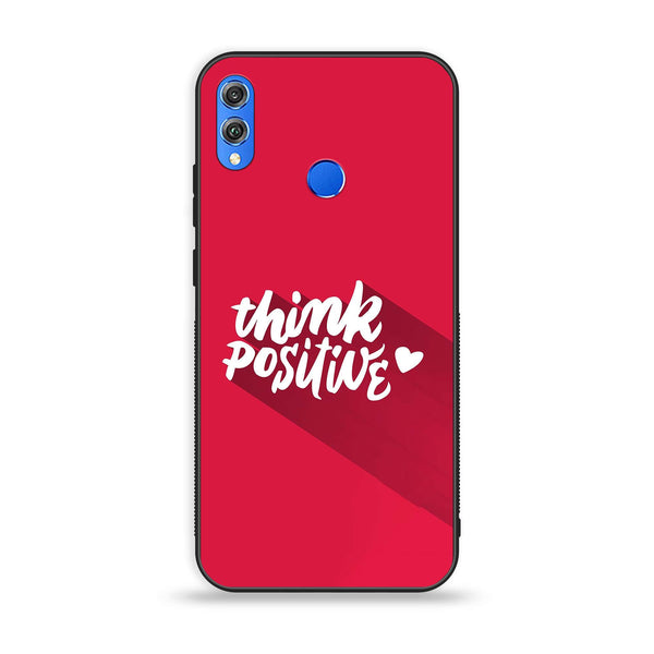 Huawei Honor 8X - Think Positive Design - Premium Printed Glass soft Bumper Shock Proof Case