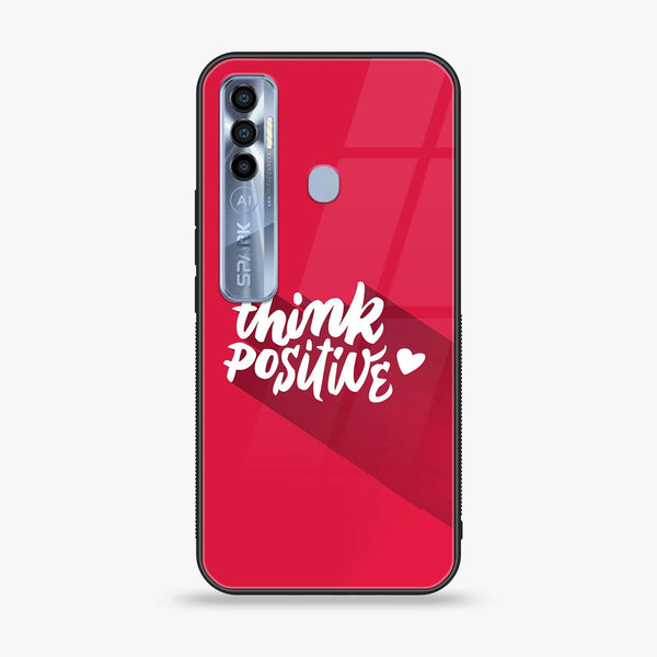 Tecno Spark 7 Pro - Think Positive Design - Premium Printed Glass soft Bumper Shock Proof Case