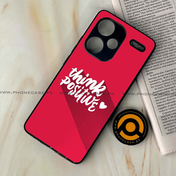 Redmi Note 13 Pro Plus 5G - Think Positive Design - Premium Printed Glass soft Bumper Shock Proof Case CS-16420