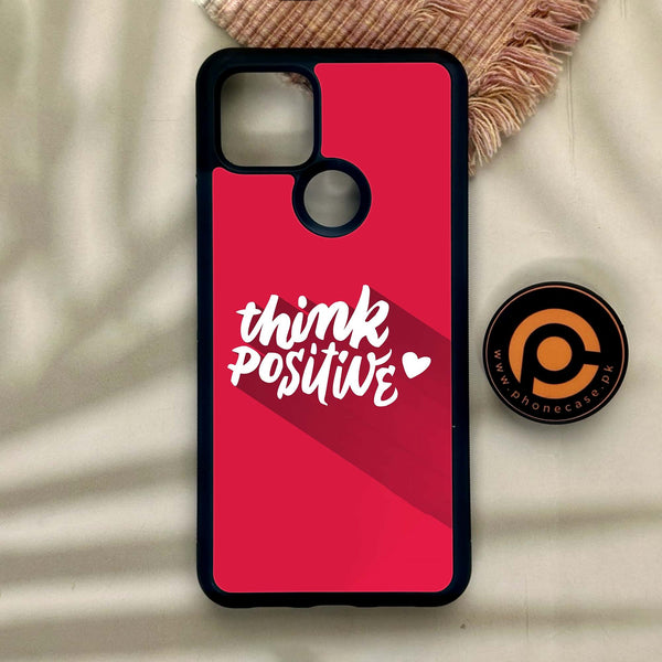 Google Pixel 4a 5G - Think Positive Design - Premium Metal Printed Soft Bumper Shock Proof Case