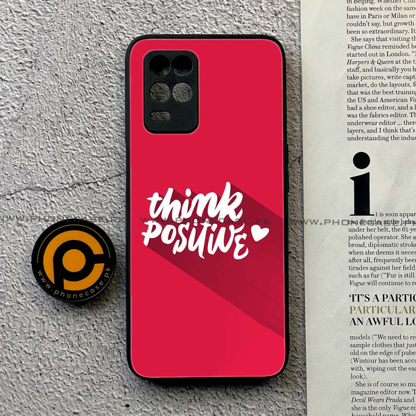 Realme Narzo 30 5G - Think Positive Design -  Premium Printed Metal soft Bumper shock Proof Case