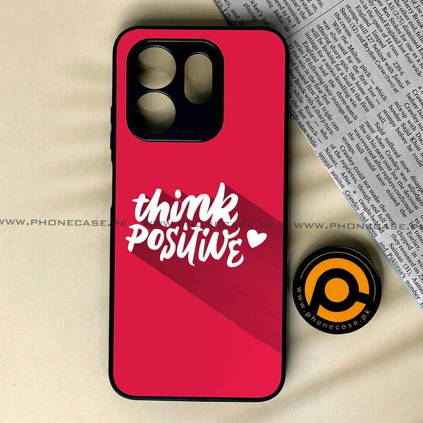 Infinix Hot 50i - Think Positive Design - Premium Printed Glass soft Bumper Shock Proof Case