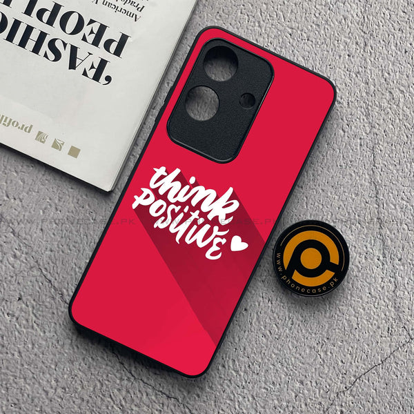 Realme Note 60x - Think Positive Design - Premium Metal  Printed soft Bumper shock Proof Case