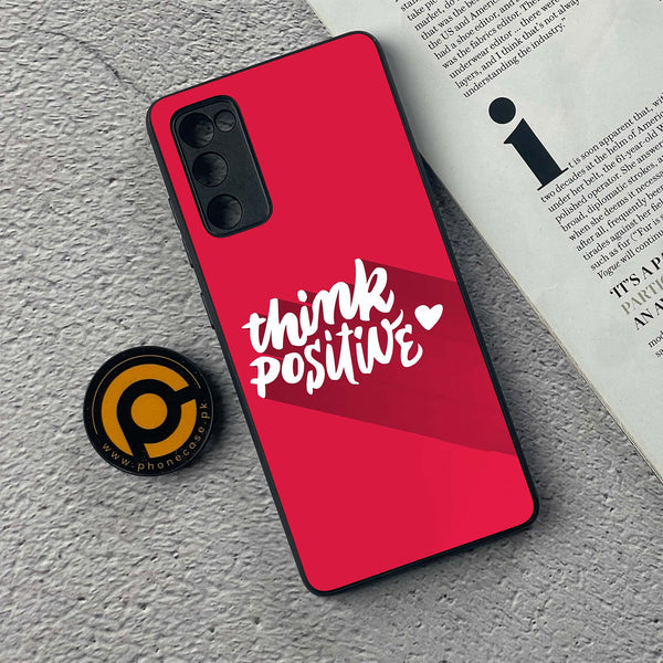 Samsung Galaxy S20 FE - Think Positive Design - Premium Printed Glass soft Bumper Shock Proof Case