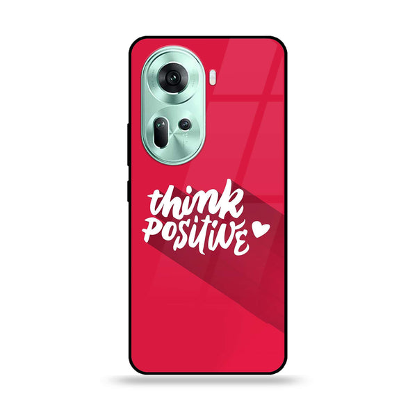 Oppo Reno 11 5G - Think Positive Design -  Premium Printed Metal soft Bumper shock Proof Case