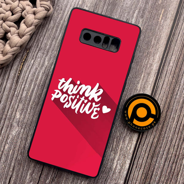Samsung Galaxy Note 8 - Think Positive Design - Premium Metal Printed soft Bumper shock Proof Case