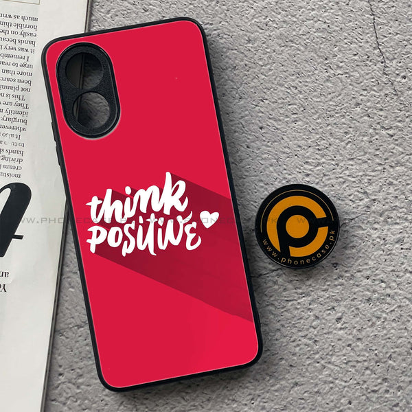 Oppo A18 4G - Think Positive Design -  Premium Printed Metal soft Bumper shock Proof Case