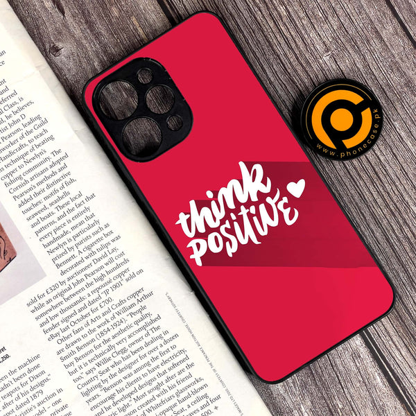 Xiaomi Redmi 12 - Think Positive Design - Premium Printed Glass soft Bumper Shock Proof Case CS-14618