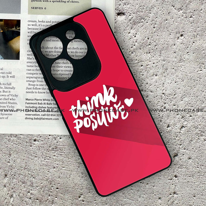 Infinix Hot 40 - Think Positive Design - Premium Metal Printed soft Bumper shock Proof Case