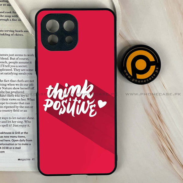 Mi 11 Lite - Think Positive Design - Premium Printed Glass soft Bumper Shock Proof Case