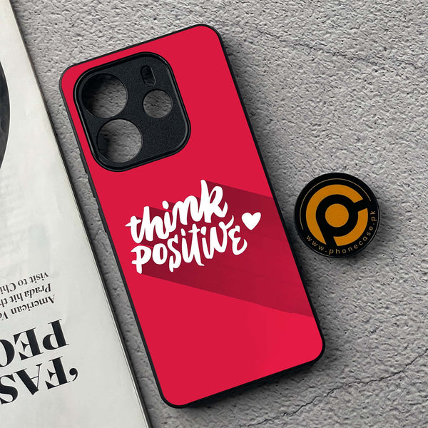 Xiaomi Redmi Note 14 - Think Positive Design - Premium Printed Glass soft Bumper Shock Proof Case