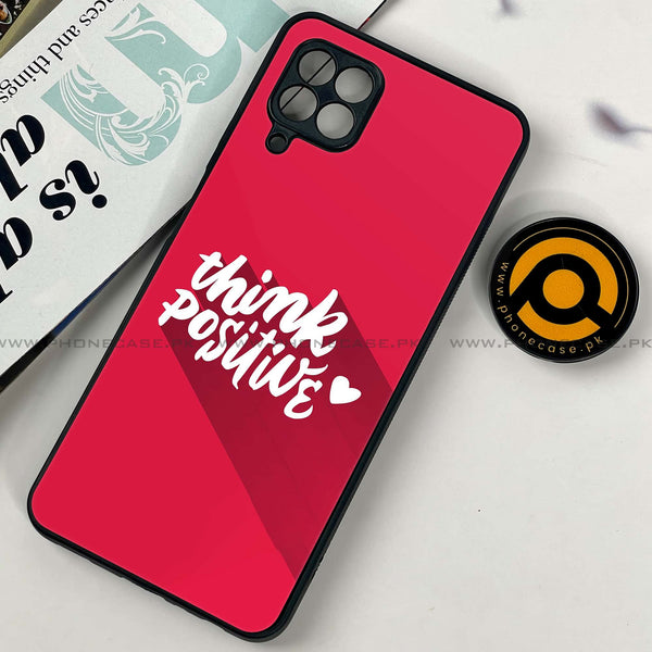 Samsung Galaxy A22 - Think Positive Design - Premium Printed Glass soft Bumper shock Proof Case CS-22964