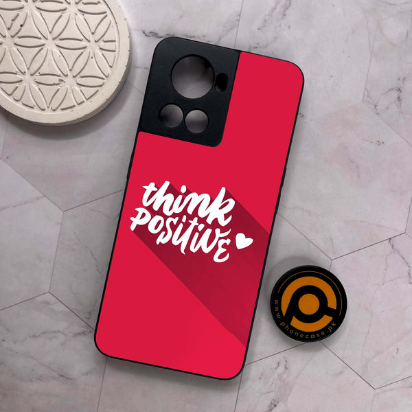 OnePlus 10R - Think Positive Design - Premium Metal Printed soft Bumper shock Proof Case