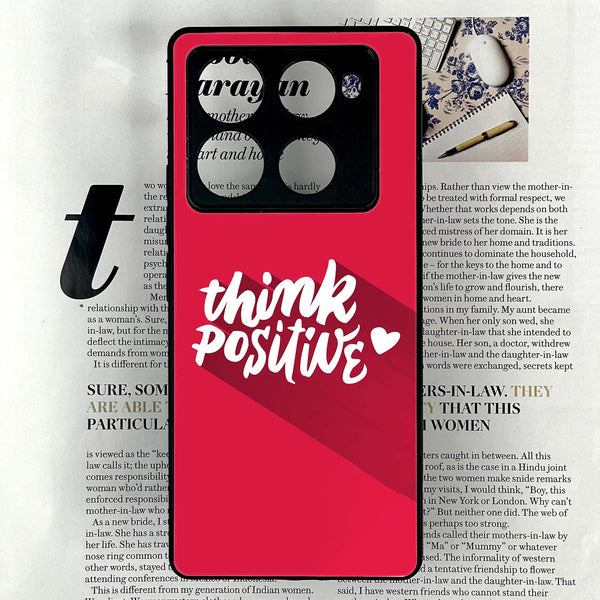 Infinix Note 40 Pro 4G - Think Positive Design - Premium Printed Glass soft Bumper shock Proof Case