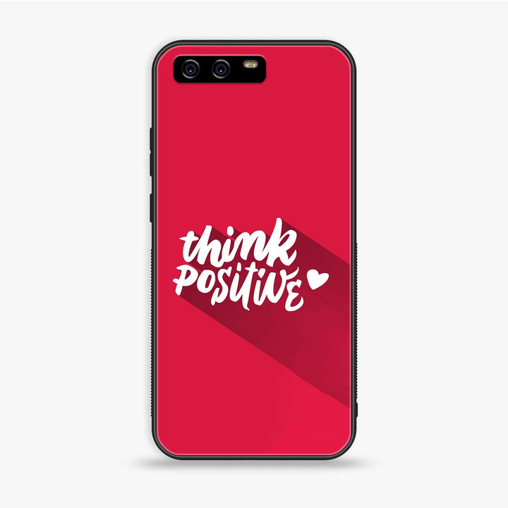 Huawei P10 - Think Positive Design - Premium Printed Glass soft Bumper Shock Proof Case