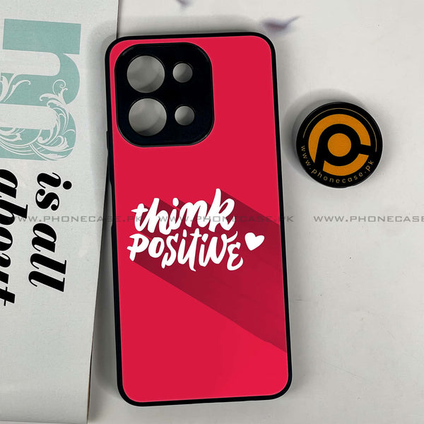 Vivo Y28 - Think Positive Design - Premium Printed Glass soft Bumper shock Proof Case