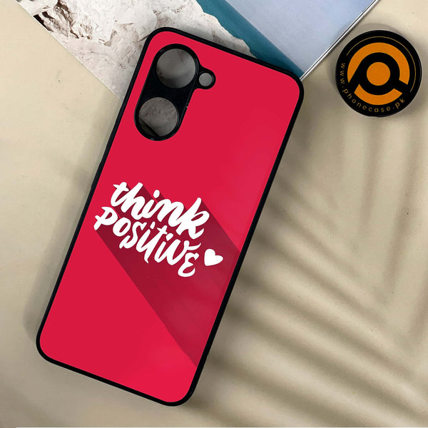 Vivo Y18 - Think Positive Design -  Premium Printed Metal soft Bumper shock Proof Case CS-10379