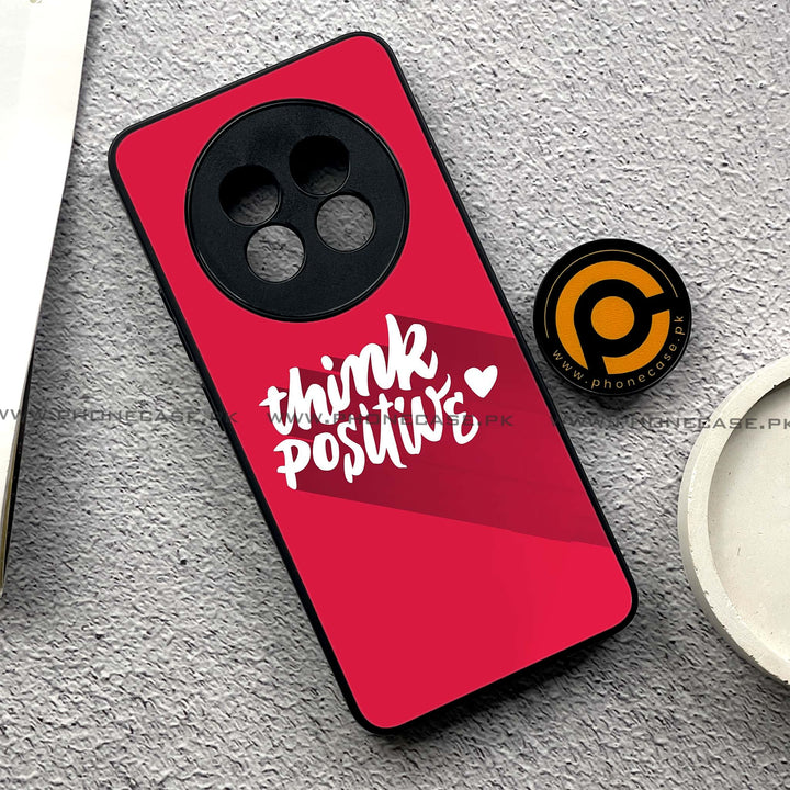 Realme 13 Plus -  Think Positive Design  - Premium Printed Metal soft Bumper shock Proof Case