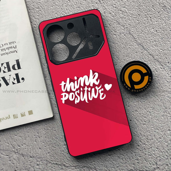 Tecno Pova 6 Pro - Think Positive Design - Premium Metal  Printed soft Bumper shock Proof Case