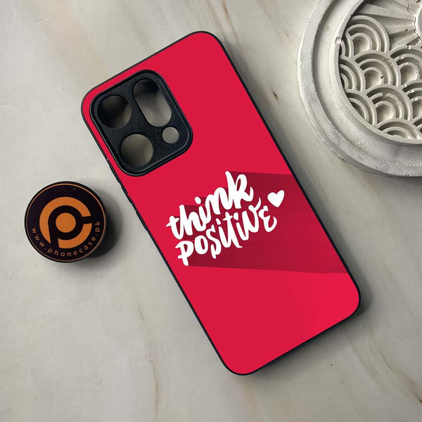 Oppo Reno 14 5G - Think Positive Design - Premium Metal Printed soft Bumper shock Proof Case