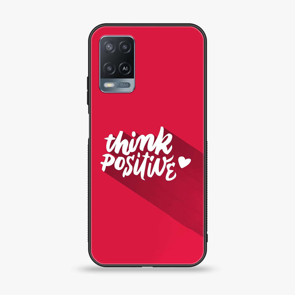 OPPO A54 - Think Positive Design - Premium Printed Glass soft Bumper Shock Proof Case